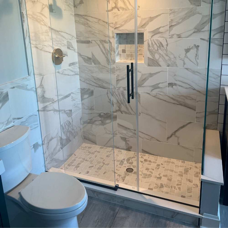 Calacatta Matte Porcelain 12" x 12" Mosaic Tile Sheet