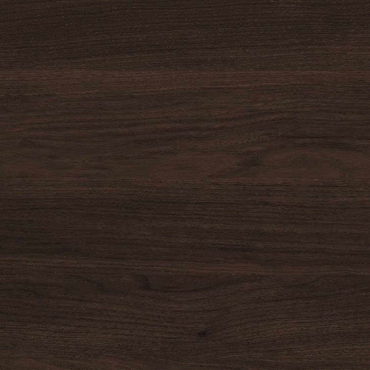 Black Walnut 5-Shelf Bookcase with Hinged Doors