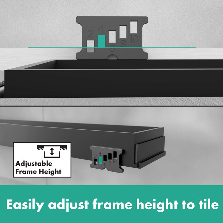 Matte Black Stainless Steel Linear Tileable Shower Drain