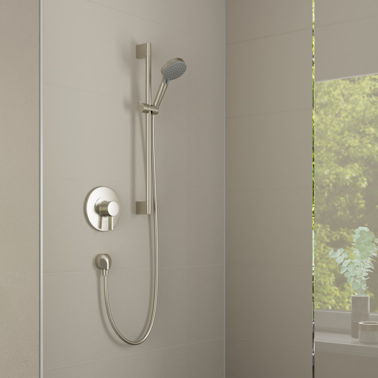 Brushed Nickel High Pressure Handheld Shower Head with 2-Spray Options