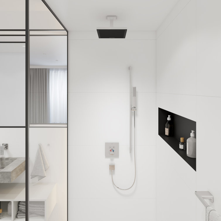 Chrome 4-inch Modern Wall Mount Shower Arm