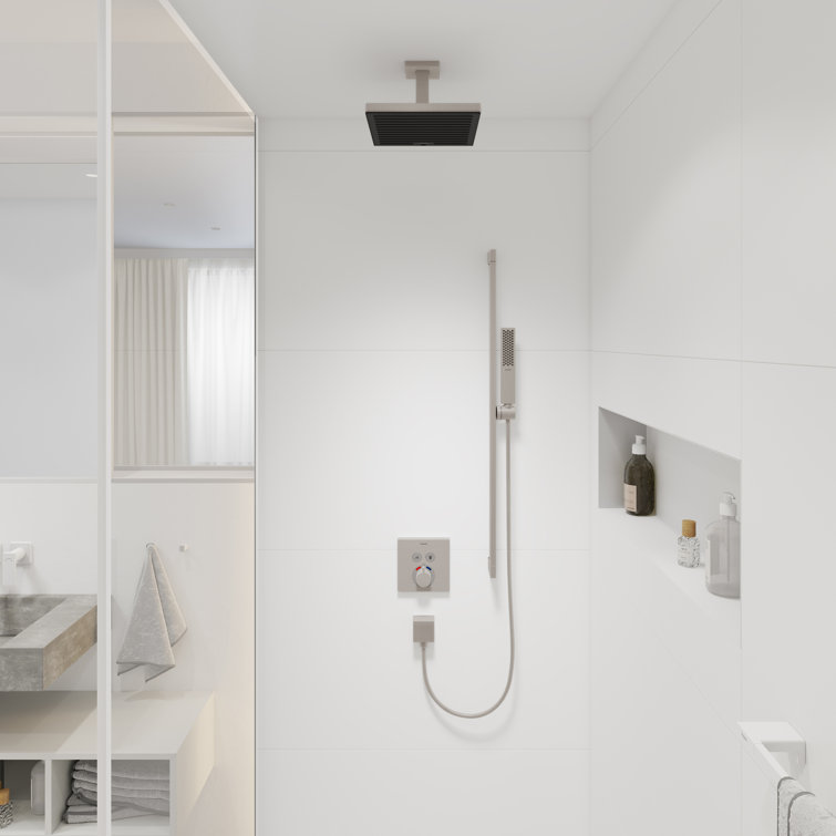 Brushed Nickel 4-inch Modern Shower Arm