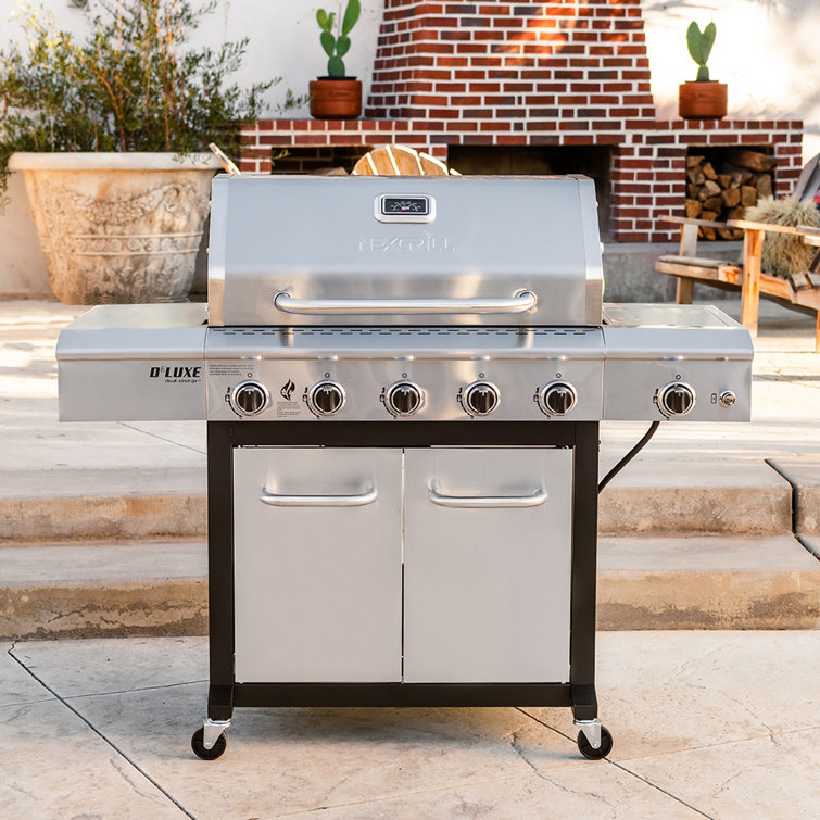 Nexgrill Stainless Steel 5-Burner Propane Grill with Side Burner