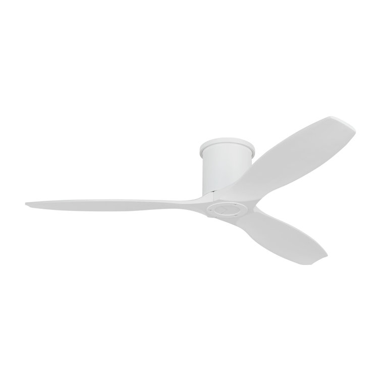 52'' Matte White Acrylic Ceiling Fan with LED Light and Remote