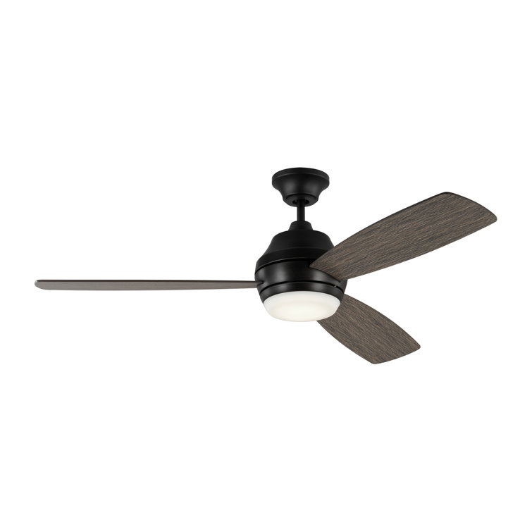 Ikon 52" Aged Pewter Ceiling Fan with Light Grey Weathered Oak Blades