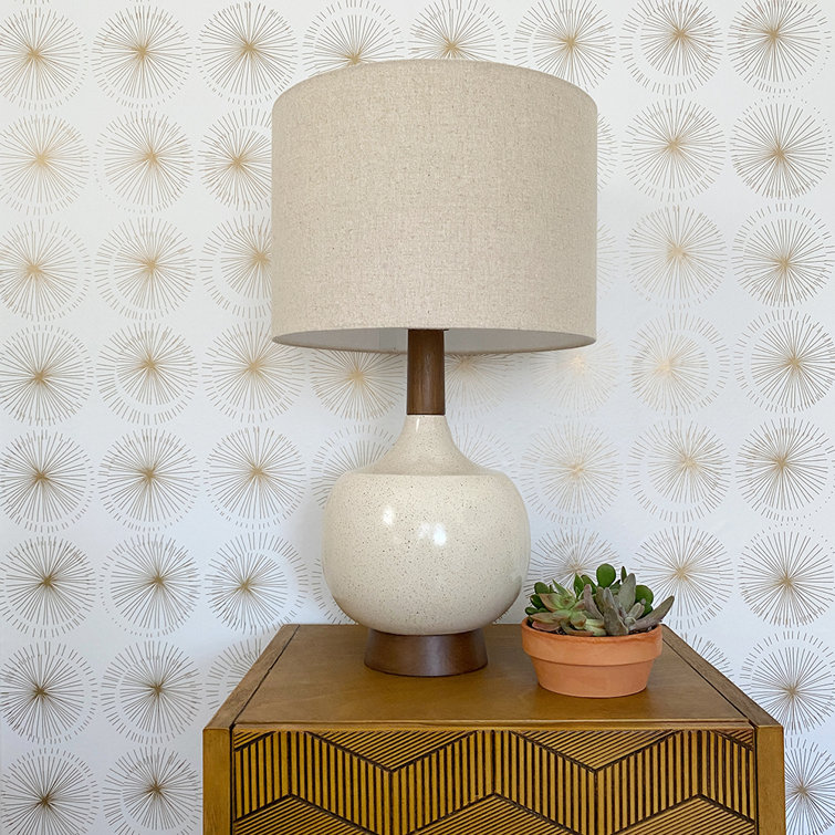 Gold and White Geometric Self-Adhesive Removable Wallpaper