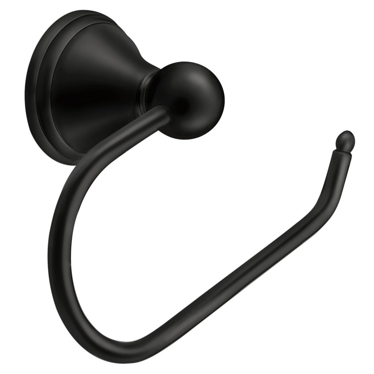 Preston Matte Black Wall Mount Paper Holder