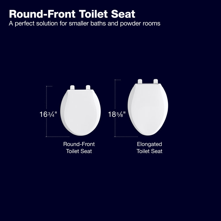 White Round Quiet-Close Toilet Seat with ReadyLatch