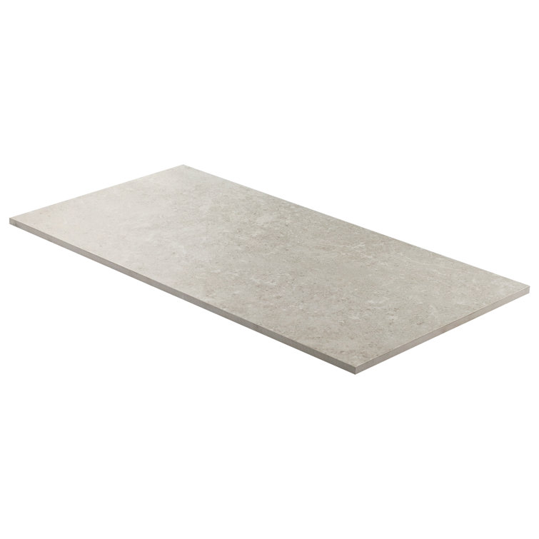 Iris 24" x 12" Matte Gray Porcelain Floor and Wall Tile