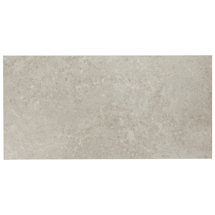 Iris 24" x 12" Matte Gray Porcelain Floor and Wall Tile