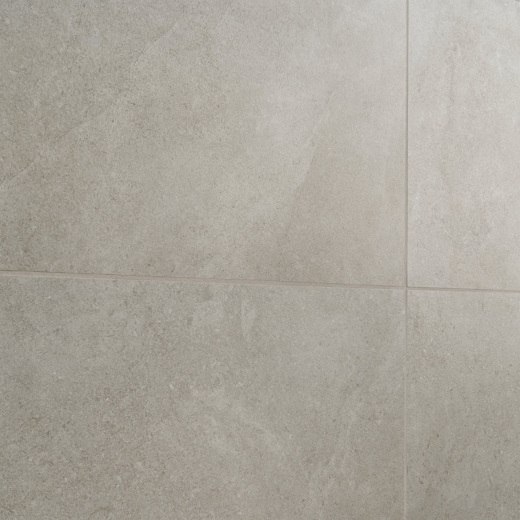 Iris 24" x 12" Matte Gray Porcelain Floor and Wall Tile