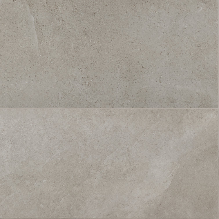 Iris 24" x 12" Matte Gray Porcelain Floor and Wall Tile