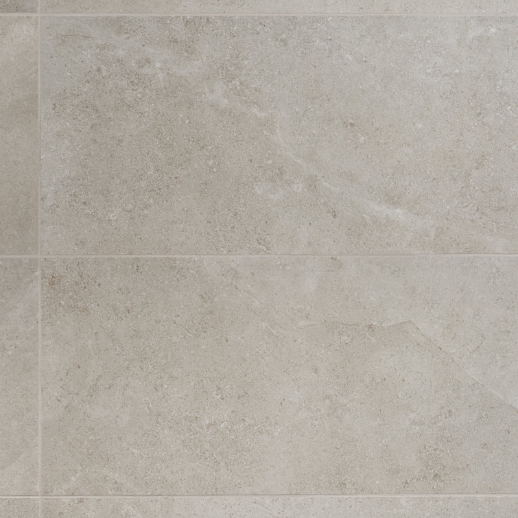Iris 24" x 12" Matte Gray Porcelain Floor and Wall Tile