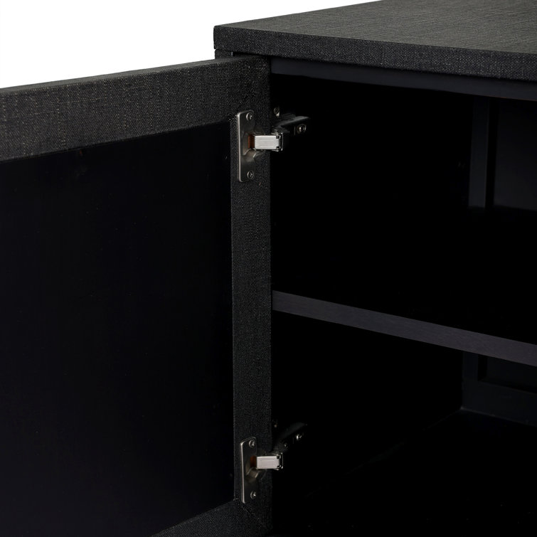 Cressida Black Linen Sideboard with Gunmetal Hardware