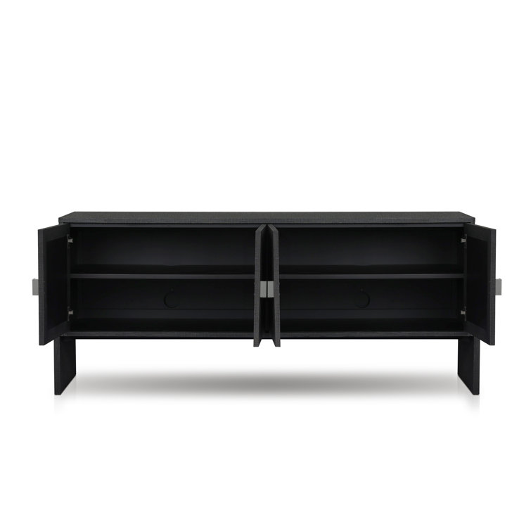 Cressida Black Linen Sideboard with Gunmetal Hardware