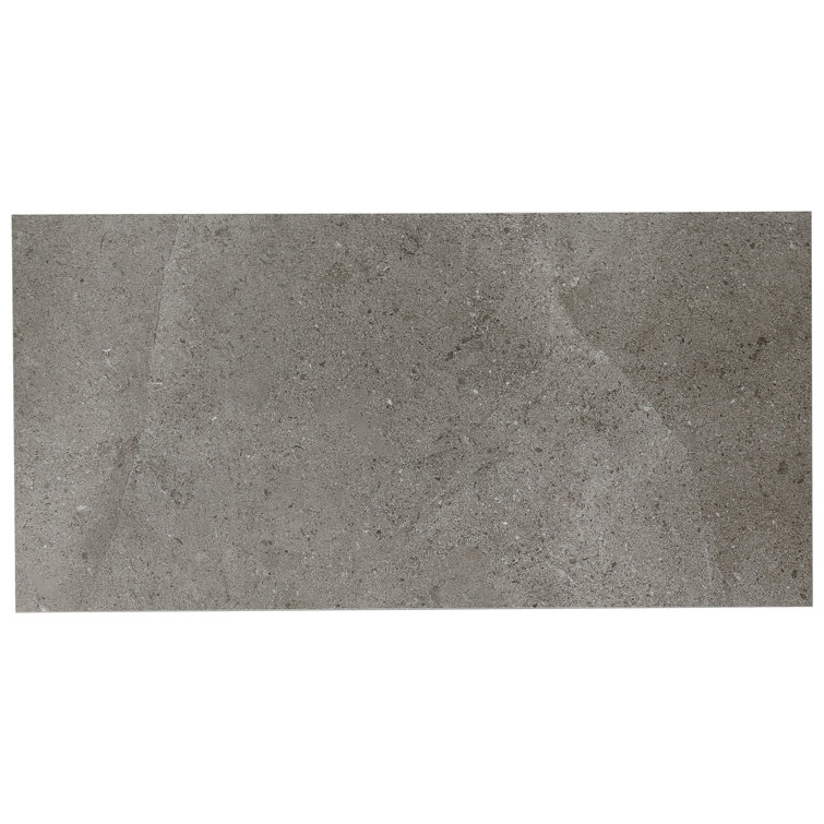 Iris Dark Gray Matte Porcelain Large Format Floor and Wall Tile