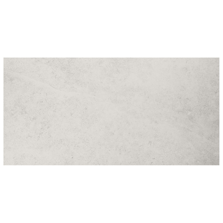 Iris White Matte Porcelain Floor and Wall Tile 11.81 x 23.62 in