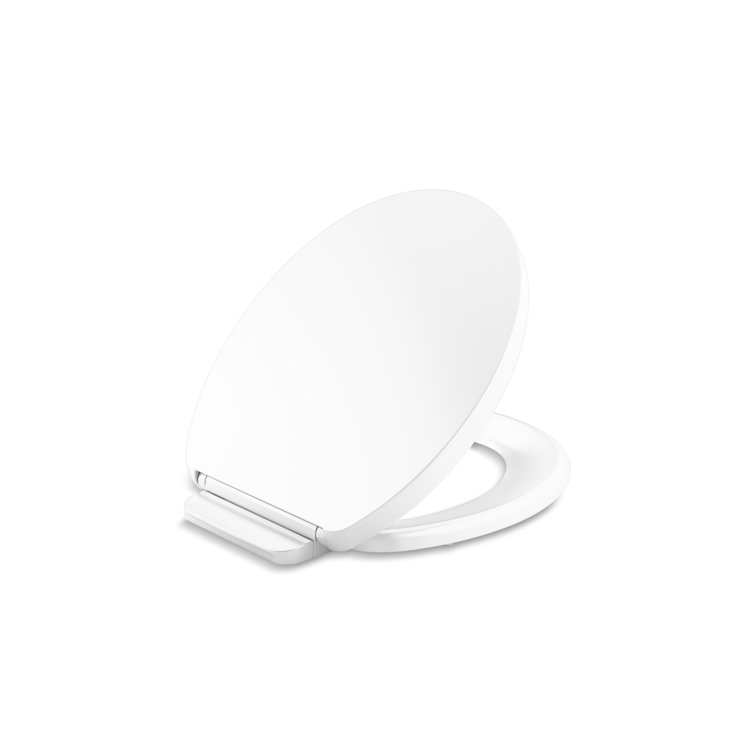 White Round Quiet-Close Toilet Seat with ReadyLatch