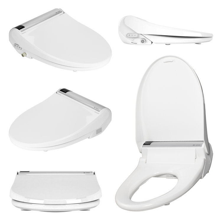 Bio Bidet BB-2000R BB2000 Round Bidet Toilet Seat, Heated Seat with Warm Air Dryer and Temperature Control