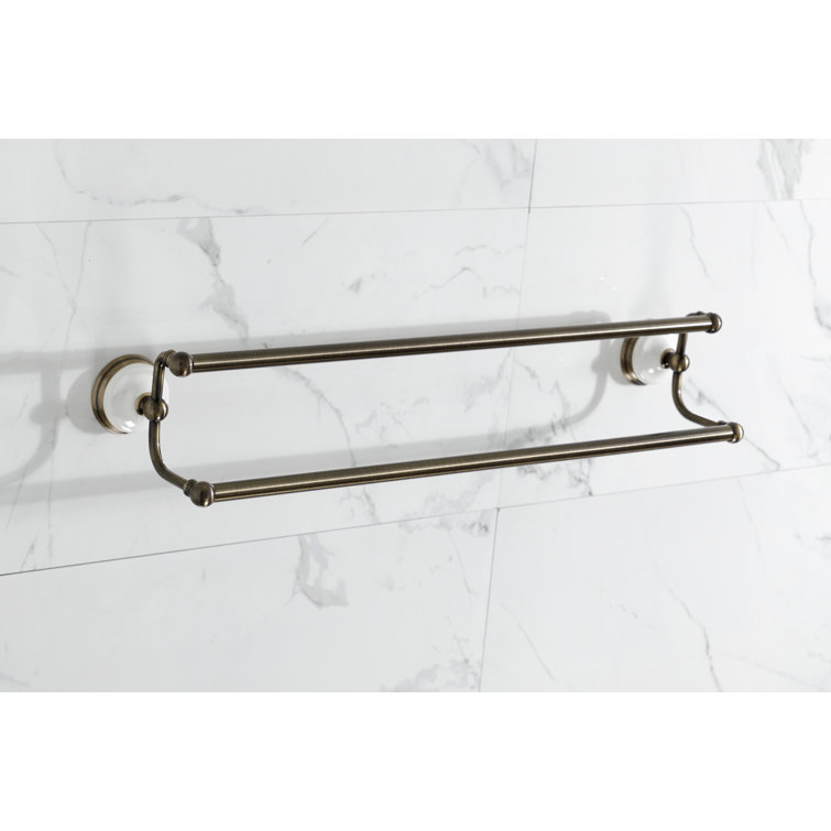 Antique Brass 24-Inch Victorian Dual Towel Bar