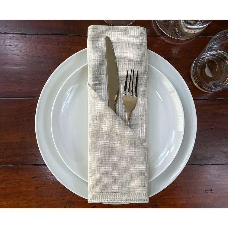 Light Sage Cotton Linen Square Napkins Set of 4