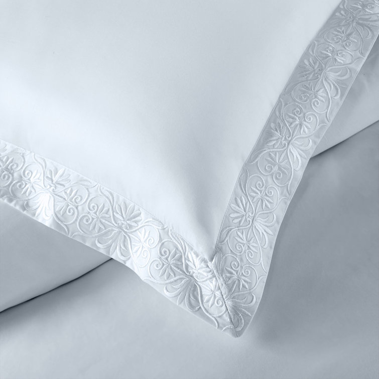 Icy Blue Cotton King/Cal King Duvet Cover Set