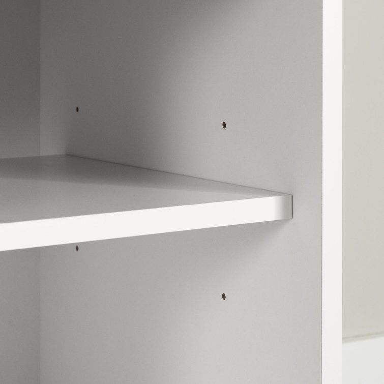 White Wood Computer Desk with Hutch and Drawer