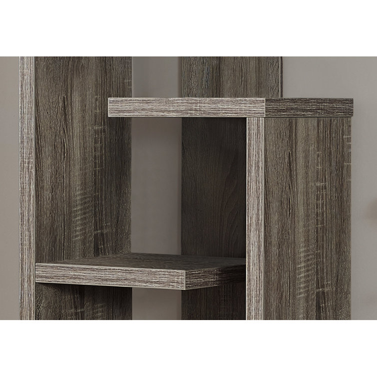 Dark Taupe 48" 5-Tier Stackable Wood-Look Bookcase