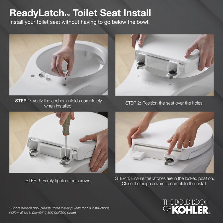 White Round Quiet-Close Toilet Seat with ReadyLatch