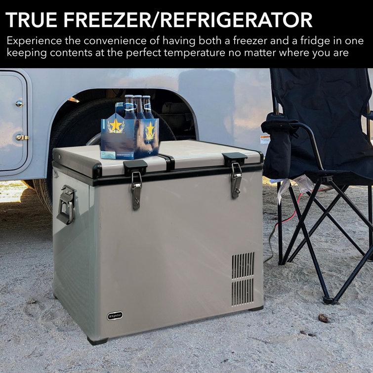 62 Quart Dual Zone Portable Refrigerator and Freezer with Stainless Steel Handles