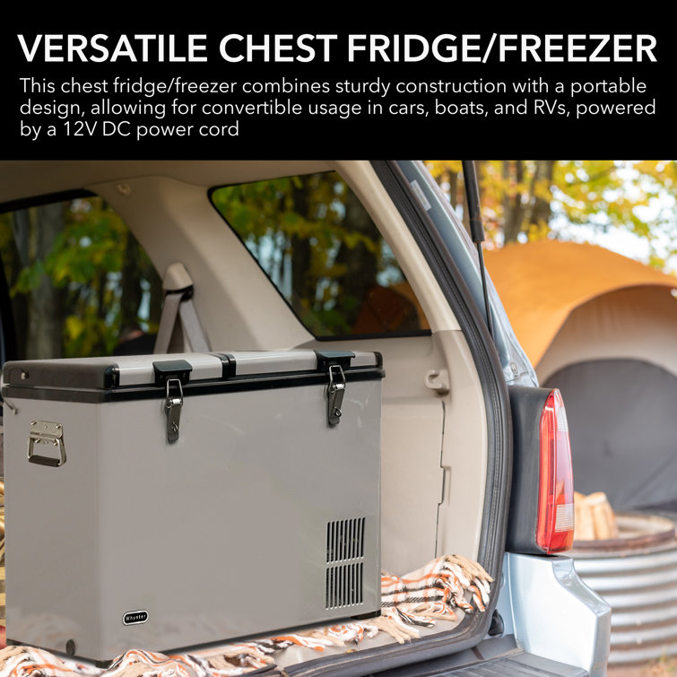 62 Quart Dual Zone Portable Refrigerator and Freezer with Stainless Steel Handles