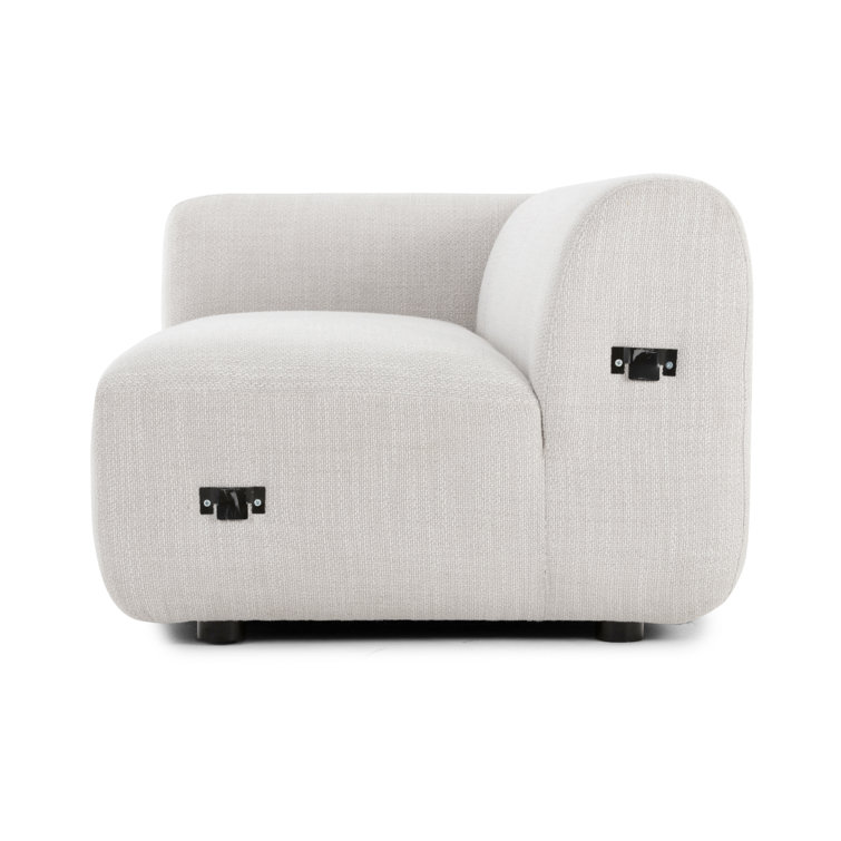 Nara Wheat & White Linen 2-Piece Chaise Sectional