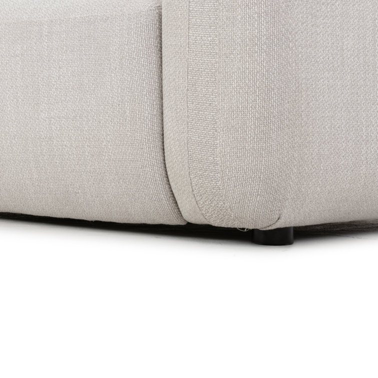 Nara Wheat & White Linen 2-Piece Chaise Sectional