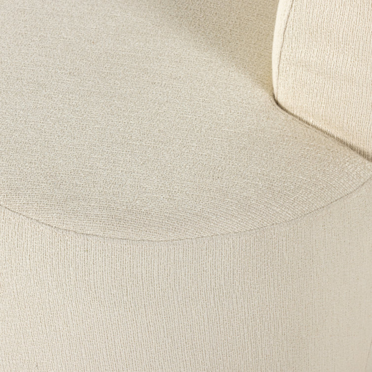 Ivory Performance Fabric Curved Dining Banquette