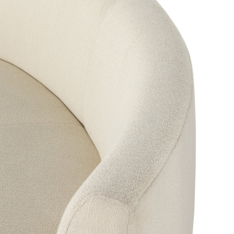 Ivory Performance Fabric Curved Dining Banquette