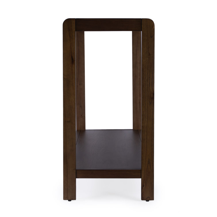 Hanover 48" Dark Brown Walnut Finish Mid-Century Modern Console Table with Storage