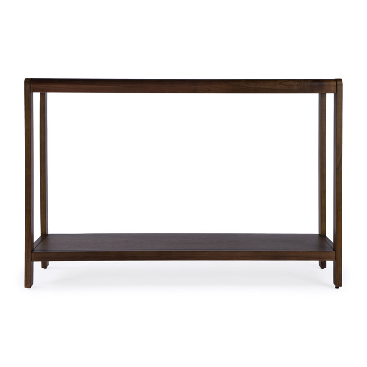 Hanover 48" Dark Brown Walnut Finish Mid-Century Modern Console Table with Storage