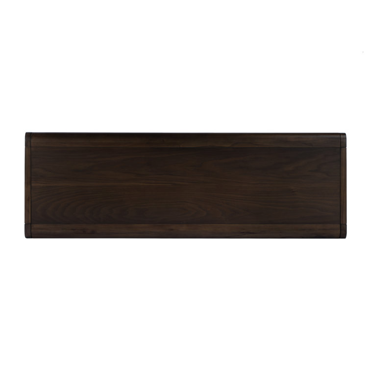 Hanover 48" Dark Brown Walnut Finish Mid-Century Modern Console Table with Storage
