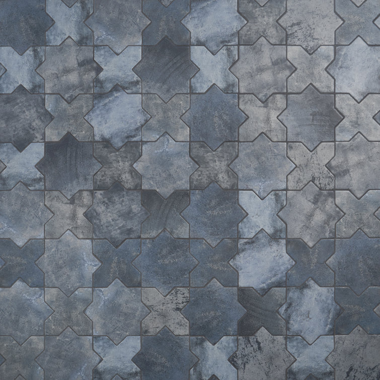 Tripoli Star-Crossed Denim Blue Terracotta Look Porcelain Tile