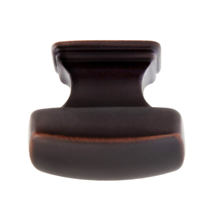 Grayson Oil Rubbed Bronze Rectangular Cabinet Knob with Mounting Hardware