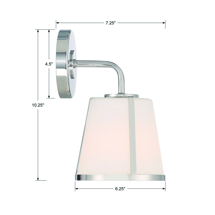 Elegant Polished Nickel Outdoor Wall Sconce with White Etched Opal Shade
