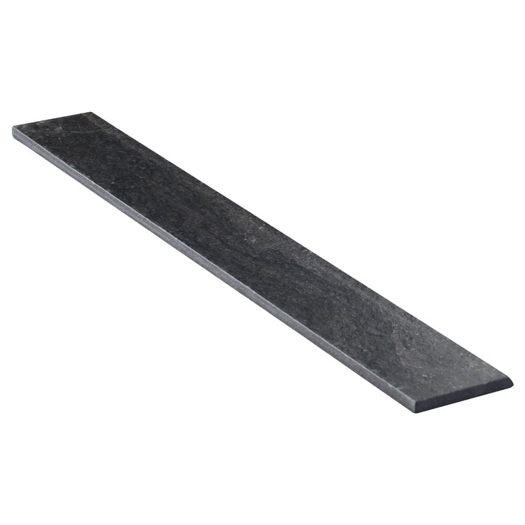 District Black Matte Porcelain Rectangular Bullnose Trim