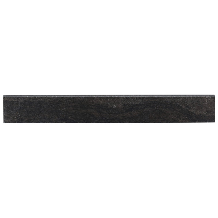 District Black Matte Porcelain Rectangular Bullnose Trim