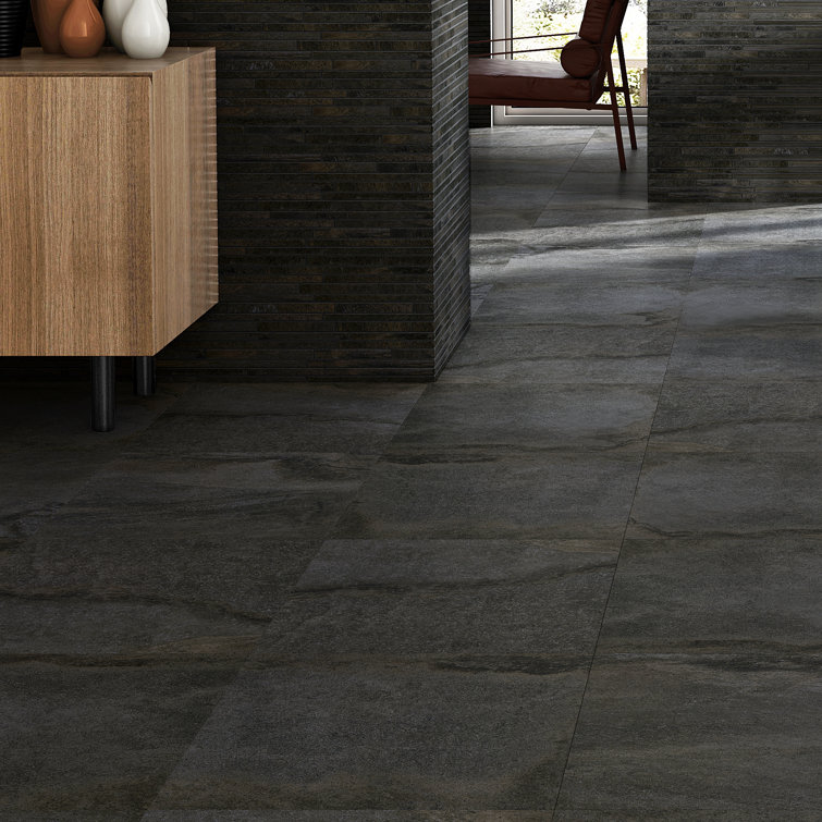 District Black Matte Porcelain Rectangular Bullnose Trim