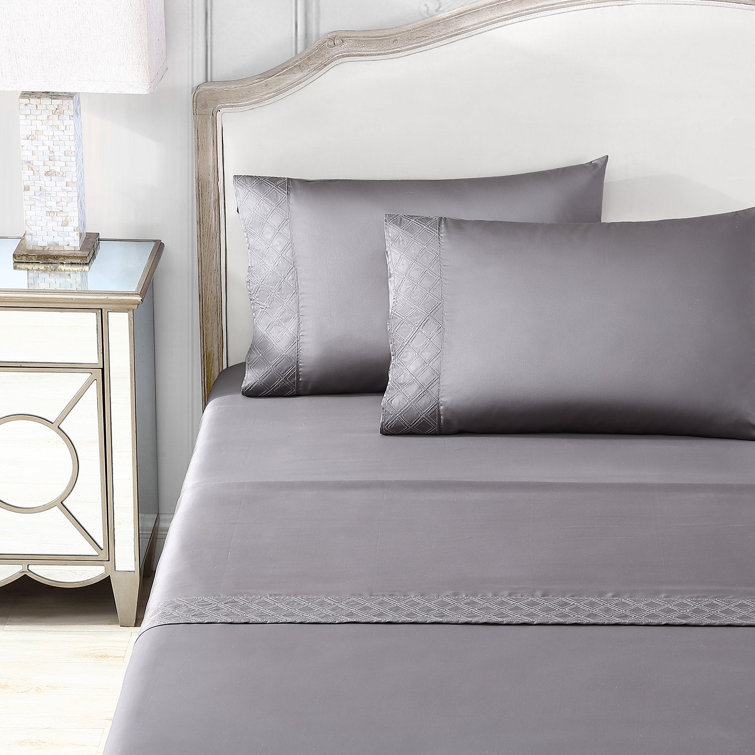 California King Charcoal Egyptian Cotton Sheet Set