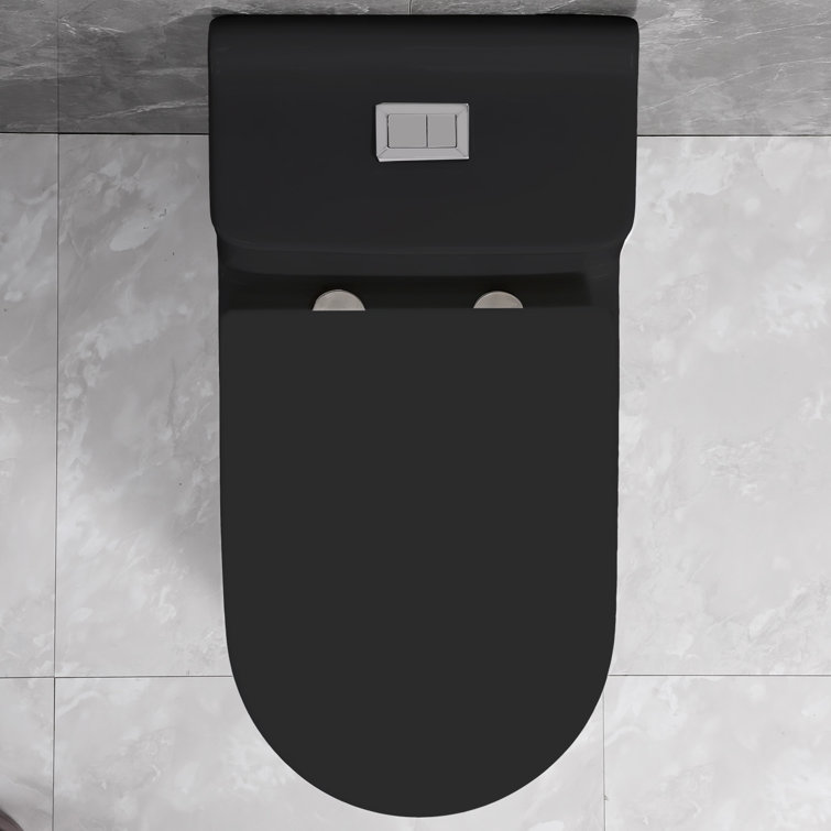 Matte Black Elongated Dual Flush High Efficiency Toilet