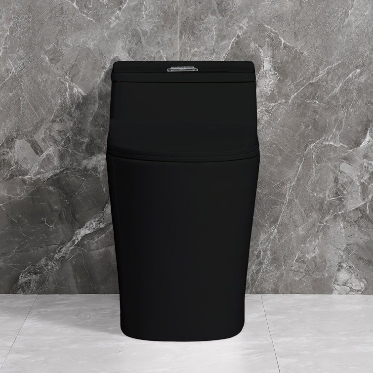 Matte Black Elongated Dual Flush High Efficiency Toilet