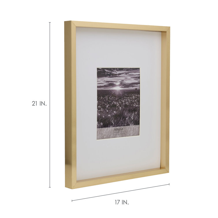 Gold Rectangular Wood Wall Mount Gallery Frame