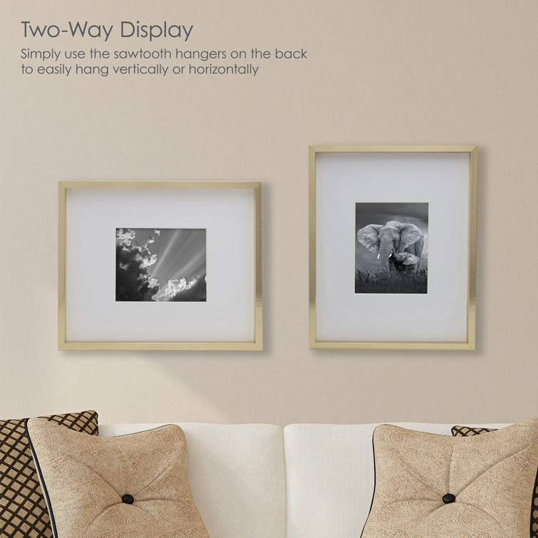 Gold Rectangular Wood Wall Mount Gallery Frame