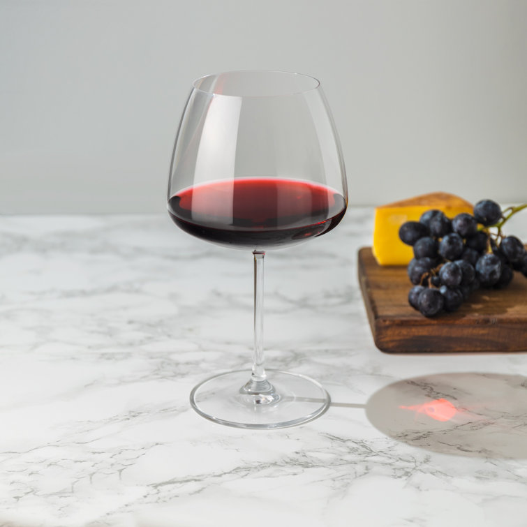 Mirage Clear Lead-Free Crystal Red Wine Glasses Set of 2